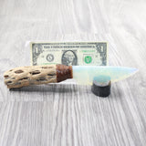 Cholla Cactua Wood Handle Opalite Blade Ornamental Knife #8650     Mountain Man Knife