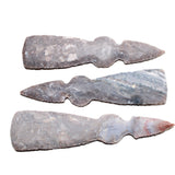 3 Stone Ornamental Tomahawk Heads #969    Agate Jasper Ax Axe Hatchet