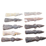 10 Stone Ornamental Tomahawk Heads #3650    Agate Jasper Ax Axe Hatchet