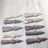 10 Stone Ornamental Tomahawk Heads #3650    Agate Jasper Ax Axe Hatchet