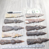 10 Stone Ornamental Tomahawk Heads #3650    Agate Jasper Ax Axe Hatchet