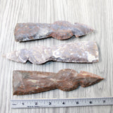 3 Stone Ornamental Tomahawk Heads #124-2 Ax Axe Hatchet