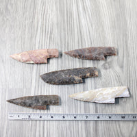5 Stone Ornamental Knife Blades  #544-2  Mountain Man Knife