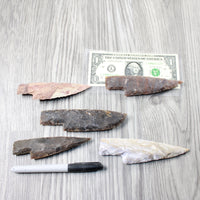 5 Stone Ornamental Knife Blades  #544-2  Mountain Man Knife