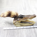 Alligator Head With Raccoon Tail Mohawk  #6750