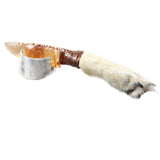 Coyote Foot Handle Glass Blade Ornamental Knife #1750    Mountain Man Knife