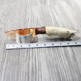 Coyote Foot Handle Glass Blade Ornamental Knife #1750    Mountain Man Knife