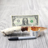 Coyote Foot Handle Glass Blade Ornamental Knife #1750    Mountain Man Knife