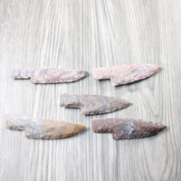 5 Stone Ornamental Knife Blades  #864-2  Mountain Man Knife