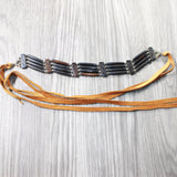 1 Bone Hairpipe Bead Choker  #3850        Mountain Man Jewelry