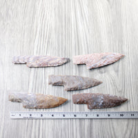 5 Stone Ornamental Knife Blades  #864-2  Mountain Man Knife