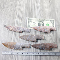 5 Stone Ornamental Knife Blades  #864-2  Mountain Man Knife