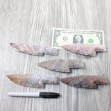 5 Stone Ornamental Knife Blades  #864-2  Mountain Man Knife