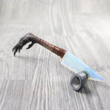 Turkey Foot Handle Opalite Blade Ornamental Knife #0850     Mountain Man Knife