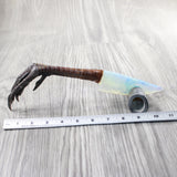 Turkey Foot Handle Opalite Blade Ornamental Knife #0850     Mountain Man Knife