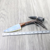 Turkey Foot Handle Opalite Blade Ornamental Knife #0850     Mountain Man Knife