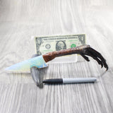 Turkey Foot Handle Opalite Blade Ornamental Knife #0850     Mountain Man Knife