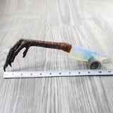 Turkey Foot Handle Opalite Blade Ornamental Knife #9950     Mountain Man Knife