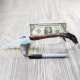Turkey Foot Handle Opalite Blade Ornamental Knife #9950     Mountain Man Knife