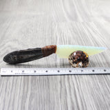 Orthoceras Fossil Handle Opalite Blade Ornamental Knife #0950     Mountain Man Knife