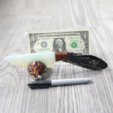 Orthoceras Fossil Handle Opalite Blade Ornamental Knife #0950     Mountain Man Knife