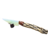 Cholla Cactus Wood Handle Opalite Blade Ornamental Knife #0950     Mountain Man Knife