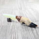 Deer Foot Handle Opalite Blade Ornamental Knife #9950     Mountain Man Knife