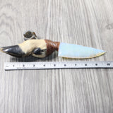 Deer Foot Handle Opalite Blade Ornamental Knife #9950     Mountain Man Knife