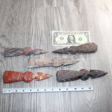 5 Stone Ornamental Tomahawk Heads #169    Agate Jasper Ax Axe Hatchet
