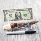 Mink Skull Handle Stone Blade Ornamental Knife #7950    Mountain Man Knife