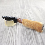 Hair-on Coyote Bone Handle Obsidian Blade Ornamental Knife #0050  Mountain Man Knife