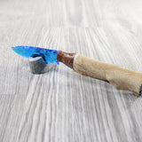 Hair-on Deer Bone Handle Glass Blade Ornamental Knife #4050    Mountain Man Knife