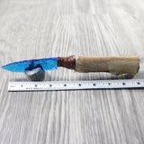 Hair-on Deer Bone Handle Glass Blade Ornamental Knife #4050    Mountain Man Knife