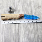 Hair-on Deer Bone Handle Glass Blade Ornamental Knife #4050    Mountain Man Knife