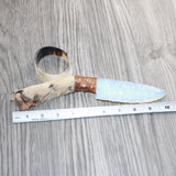 Coyote Foot Handle Opalite Blade Ornamental Knife #27469