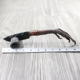 Turkey Foot Handle Obsidian Blade Ornamental Knife #7150  Mountain Man Knife