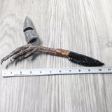 Turkey Foot Handle Obsidian Blade Ornamental Knife #7150  Mountain Man Knife