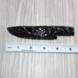 1 Obsidian Ornamental Knife Blade  #469