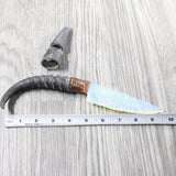 Springbok Horn Handle Opalite Blade Ornamental Knife #7150     Mountain Man Knife