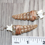 Rattlesnake Rattle Earrings  #25169