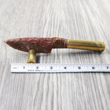 50 Cal Shell Handle Stone Blade Ornamental Knife #7150    Mountain Man Knife