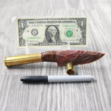 50 Cal Shell Handle Stone Blade Ornamental Knife #7150    Mountain Man Knife