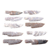 10 Stone Ornamental Knife Blades  #114-2  Mountain Man Knife