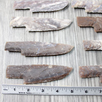 10 Stone Ornamental Knife Blades  #114-2  Mountain Man Knife