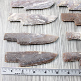 10 Stone Ornamental Knife Blades  #114-2  Mountain Man Knife