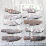 10 Stone Ornamental Knife Blades  #114-2  Mountain Man Knife