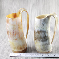 2 Horn Mugs #814-2 Medieval Tankard