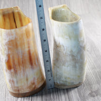 2 Horn Mugs #814-2 Medieval Tankard