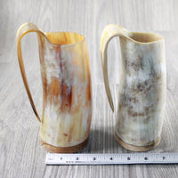 2 Horn Mugs #814-2 Medieval Tankard