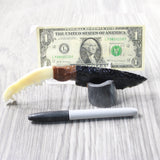 Fox Jaw Handle Obsidian Blade Ornamental Knife #815n  Mountain Man Knife